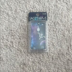 Spencer’s Pierced Nation Sagittarius Zodiac Silver Belly Button Ring